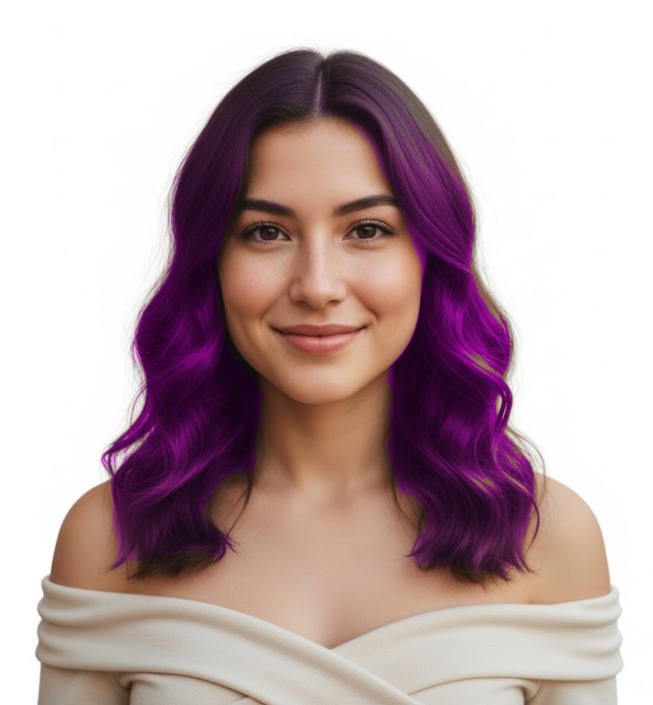 After - AI changed hair color portrait